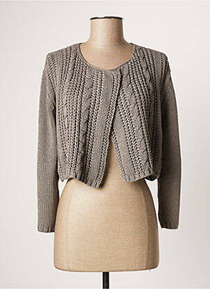 Vestă cu mâneci lungi gri POLES femeie