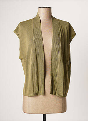 Vestă cu mâneci scurte verde POLES femeie