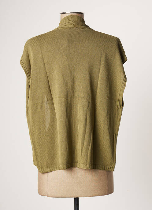 Vestă cu mâneci scurte verde POLES femeie