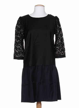 Rochie midi mâneci 3/4 mâneci 3/4 negru COLEEN BOW femeie