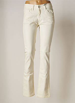 Pantalon drept elasticitate talie joasă bej NATIONAL LIBERTY femeie