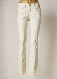 Pantalon drept elasticitate talie joasă bej NATIONAL LIBERTY femme