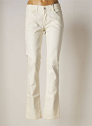 Pantalon drept elasticitate talie joasă bej NATIONAL LIBERTY femeie