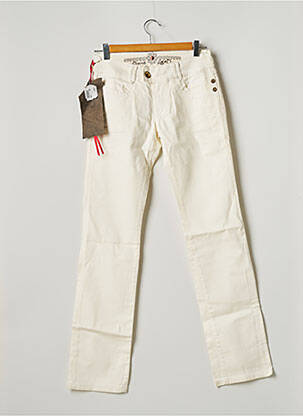 Blugi cu croială dreaptă alb STONE AGED femeie