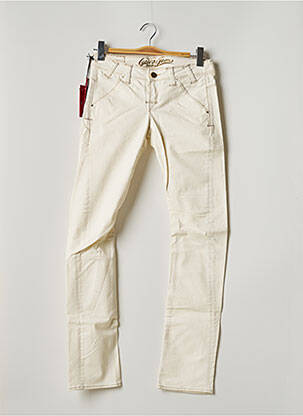 Pantalon slim bej GUESS JEANS femeie