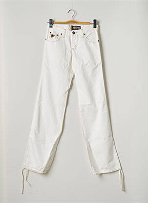 Pantalon larg alb LOIS femeie