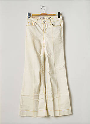 Blugi cu croială evazată bej GUESS femeie