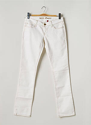 Blugi cu croială dreaptă alb GUESS femeie