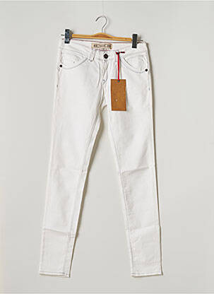 Pantalon slim talie joasă talie joasă alb FIVE PM femeie