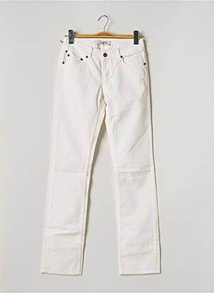 Blugi cu croială dreaptă alb SCHOOL RAG femeie