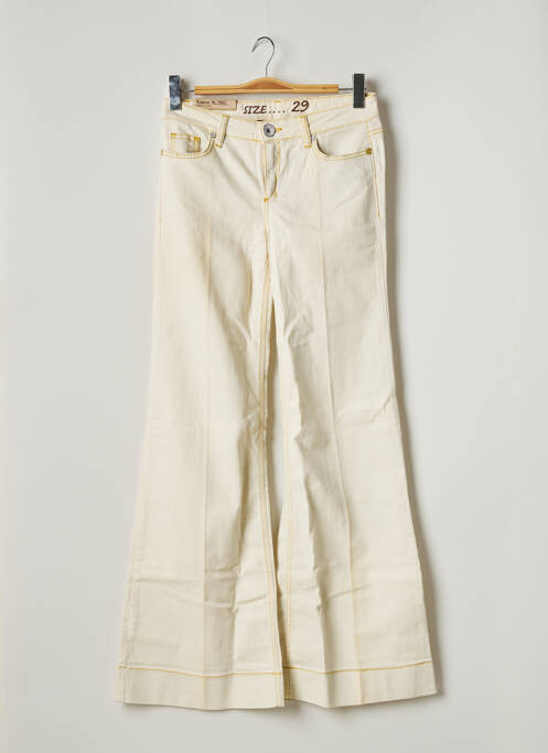 Blugi cu croială evazată bej GUESS femeie