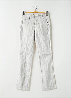 Pantalon drept țesătură poplin talie joasă albastru FREEMAN T.PORTER femeie