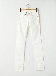 Pantalon slim țesătură poplin mărime normală alb HELLS BELLS femme