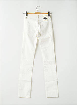 Pantalon slim țesătură poplin mărime normală alb HELLS BELLS femeie
