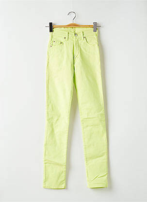 Pantalon slim talie înaltă talie înaltă verde CIMARRON femeie