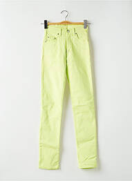 Pantalon slim țesătură poplin talie înaltă verde CIMARRON femeie