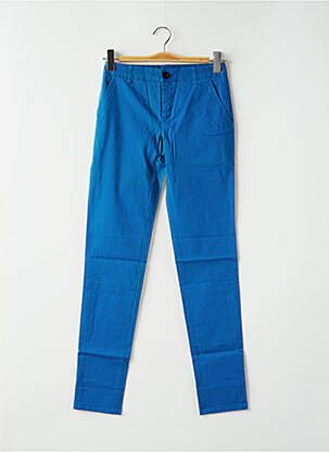 Pantalon chino țesătură poplin mărime normală albastru LEON & HARPER femeie