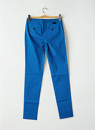 Pantalon chino țesătură poplin mărime normală albastru LEON & HARPER femeie