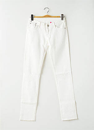 Pantalon slim talie joasă talie joasă alb TEDDY SMITH femeie