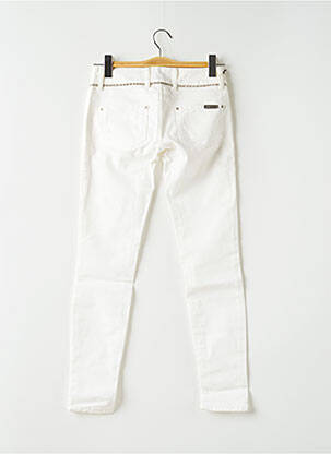 Pantalon 7/8 elasticitate talie joasă alb MET femeie