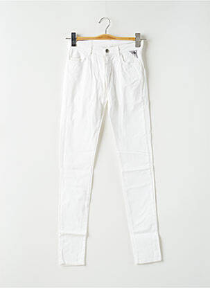 Pantalon slim alb PAPFAR'S PIGE femeie