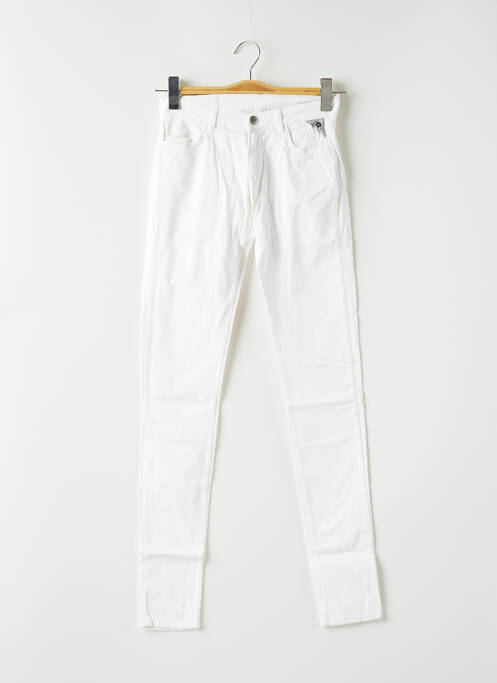 Pantalon slim alb PAPFAR'S PIGE femeie