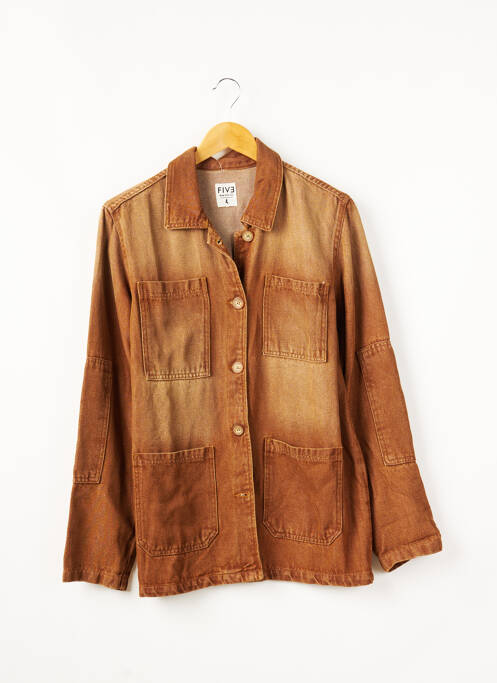 Jachetă de blugi maro FIVE femeie