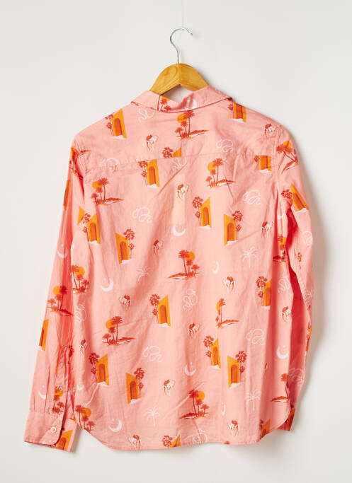 Cămașă buzunare la piept mâneci lungi portocaliu AMOUR femme