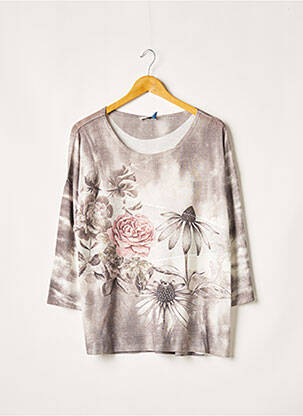 Tricou mâneci 3/4 mâneci 3/4 gri QUATTRO femeie