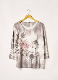 Tricou mâneci 3/4 mâneci 3/4 gri QUATTRO femme