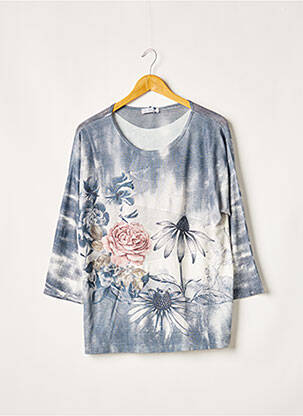 Tricou mâneci 3/4 mâneci 3/4 albastru QUATTRO femeie