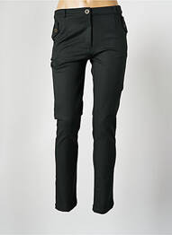 Pantalon chino închidere cu fermoar sub clapetă cu nasturi mărime normală verde LE PETIT BAIGNEUR femeie