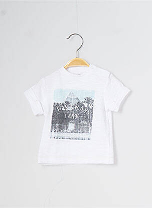 Tricou elasticitate mâneci scurte alb 3 POMMES băiat