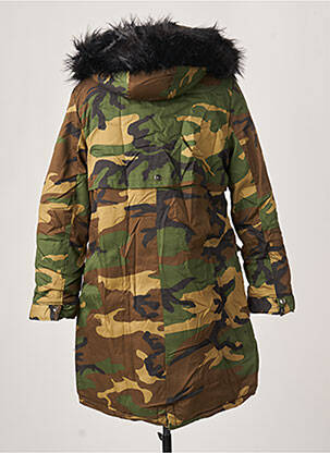 Parka finisaj interior blană sintetică cu glugă verde VIRGINIE & MOI femeie