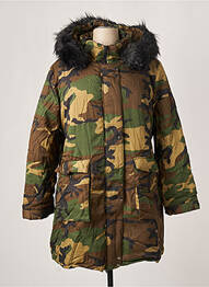 Parka mâneci lungi cu glugă verde VIRGINIE & MOI femme