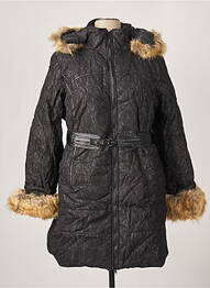 Parka închidere cu fermoar pe față cu glugă negru VIRGINIE & MOI femme