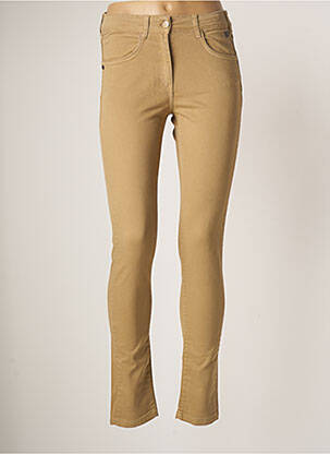 Pantalon slim bej ELLE EST OU LA MER femeie