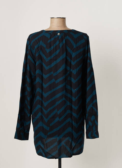 Tunică mâneci lungi țesătură crep albastru STREET ONE femme