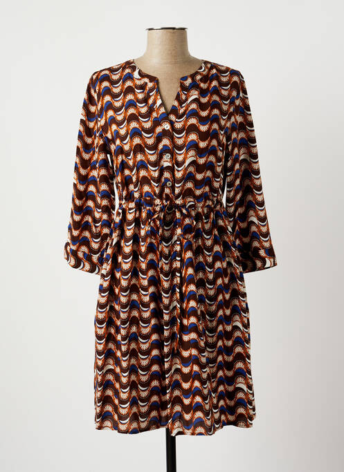 Rochie scurtă maro CREAM femeie