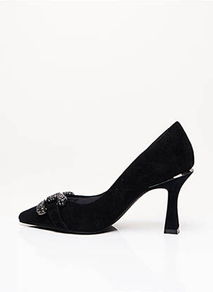 Pantofi cu toc material neted toc de 7 la 9 cm negru ALMA EN PENA femeie