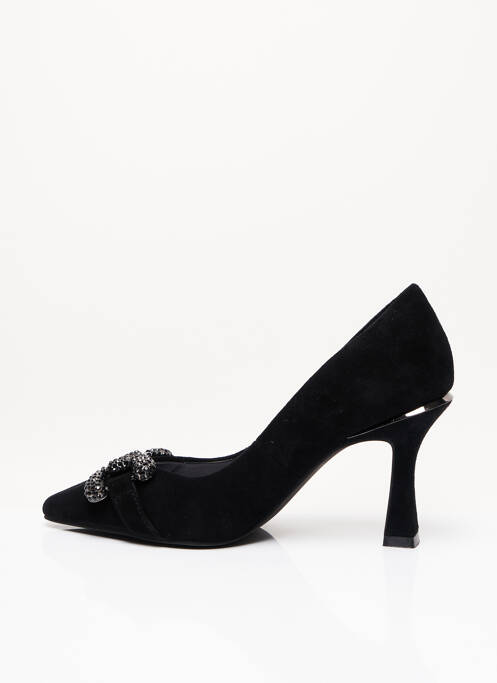 Pantofi cu toc material neted toc de 7 la 9 cm negru ALMA EN PENA femme