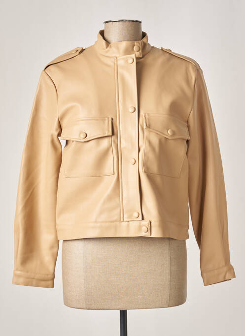 Geci din piele ecologică bej DAPHNEA femeie