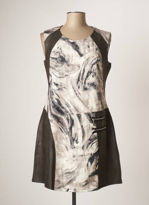 Rochie scurtă maro KALISSON femeie