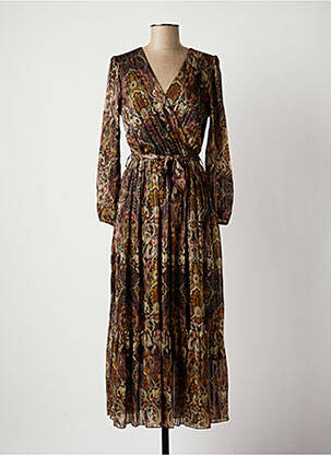 Rochie lungă maro LA FEE MARABOUTEE femeie