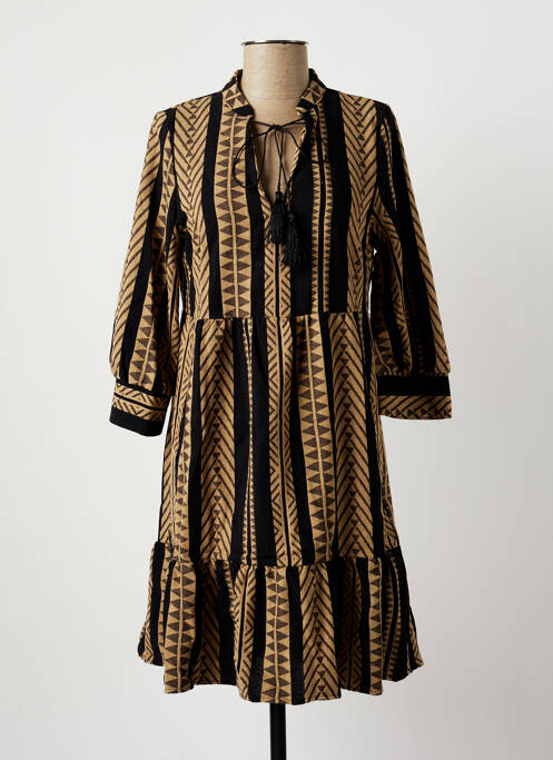 Rochie midi bej LA FEE MARABOUTEE femeie