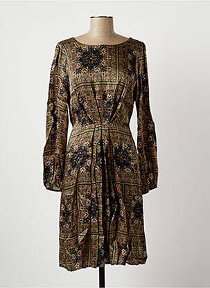 Rochie midi croială fluidă mâneci lungi verde LA FEE MARABOUTEE femme