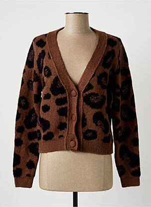 Vestă cu mâneci lungi maro LA FEE MARABOUTEE femeie