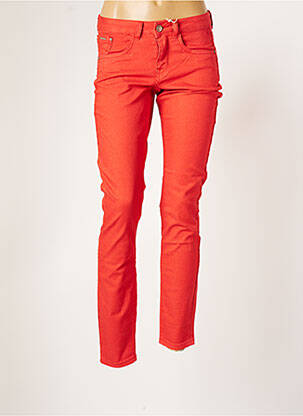 Pantalon slim talie joasă talie joasă portocalie CREAM femeie