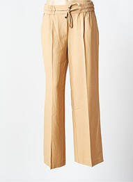 Pantalon larg țesătură crep mărime normală bej B.YOUNG femeie