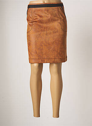 Fustă midi maro LO! LES FILLES femeie